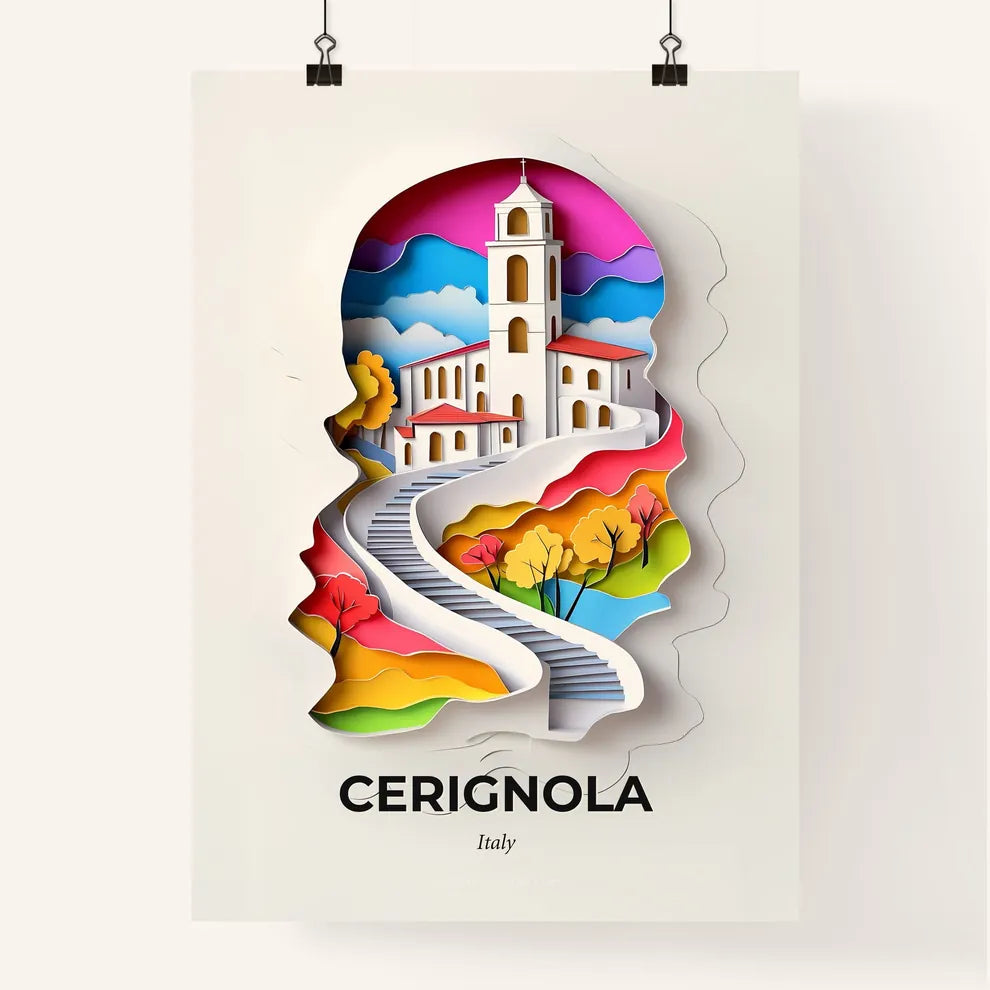 Vivid Cerignola, Italy, Colorful Poster
