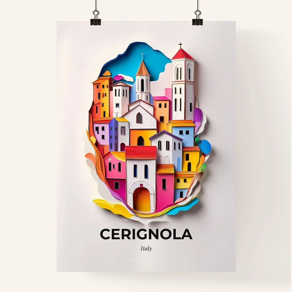 Vivid Cerignola, Italy, Colorful Poster