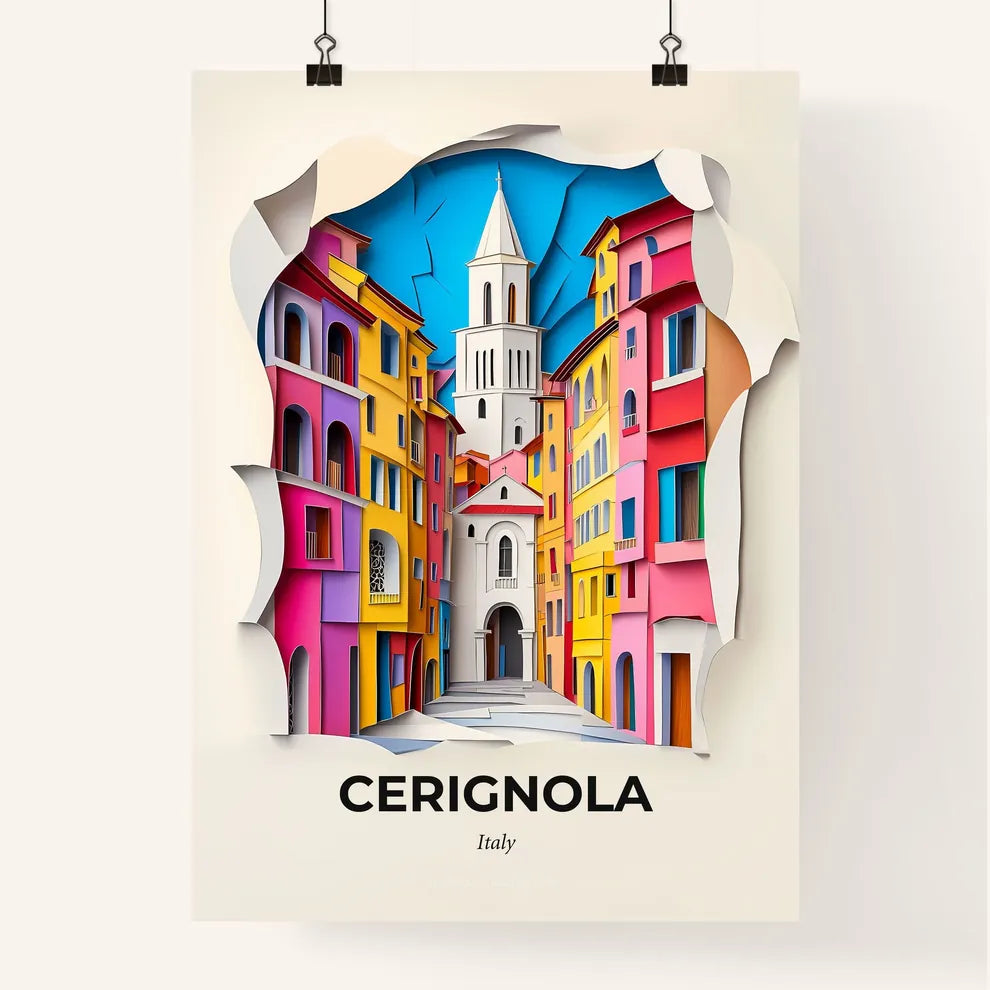 Vivid Cerignola, Italy, Colorful Poster
