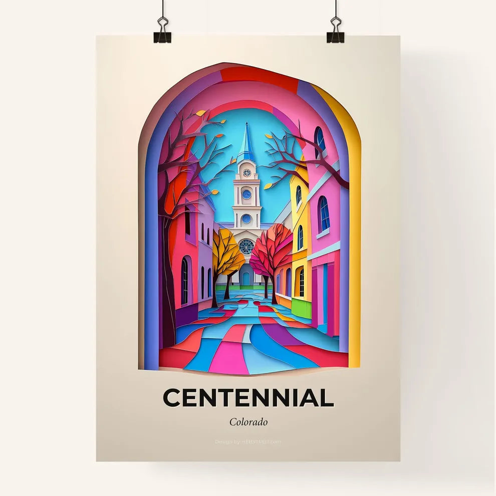 Vivid Centennial, Colorado, Colorful Poster