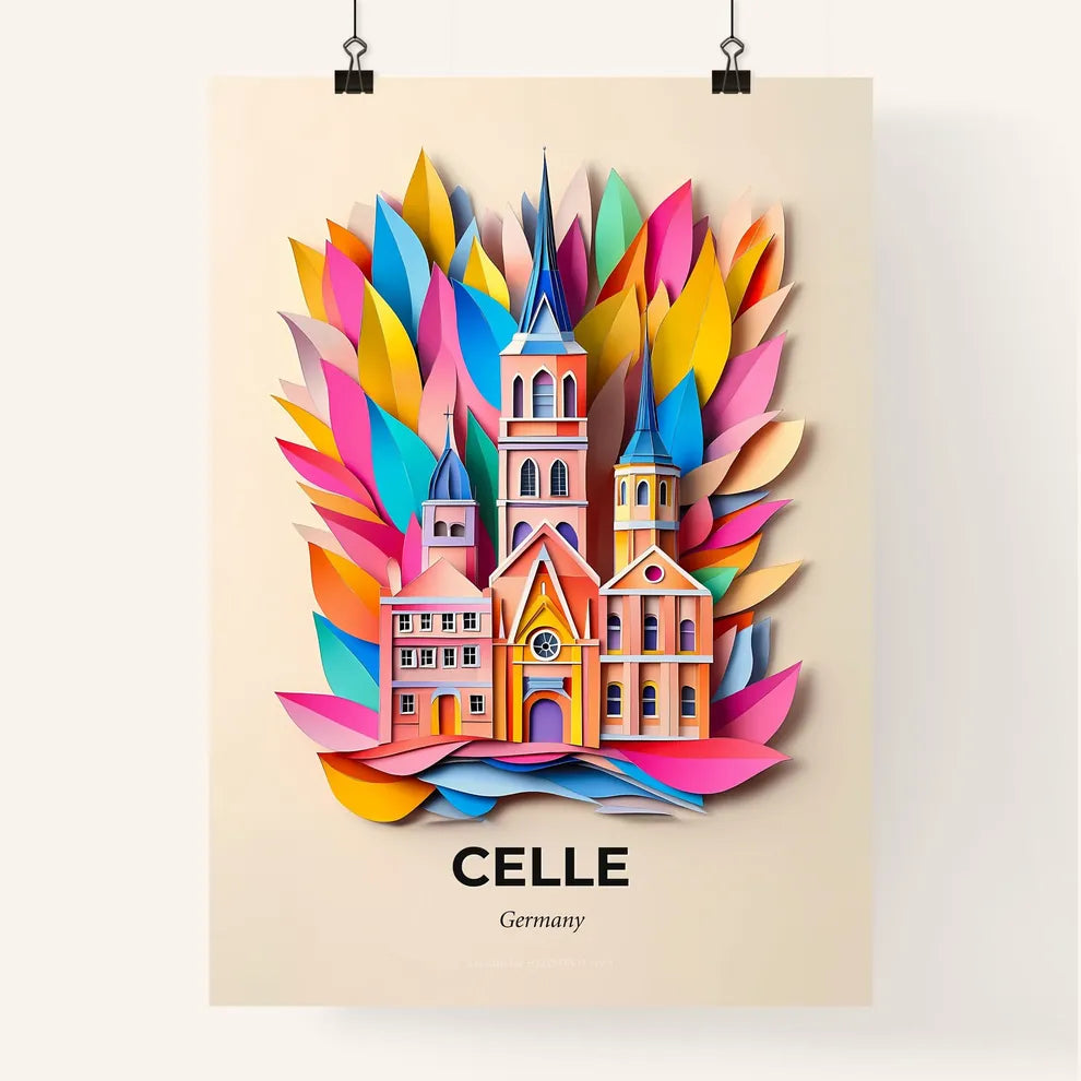 Vivid Celle, Germany, Colorful Poster