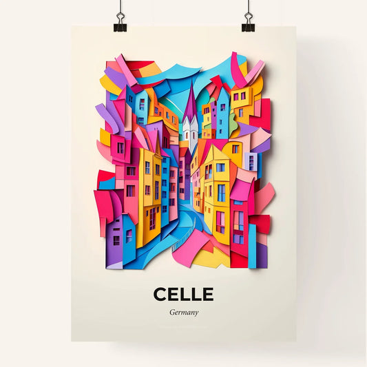 Vivid Celle, Germany, Colorful Poster
