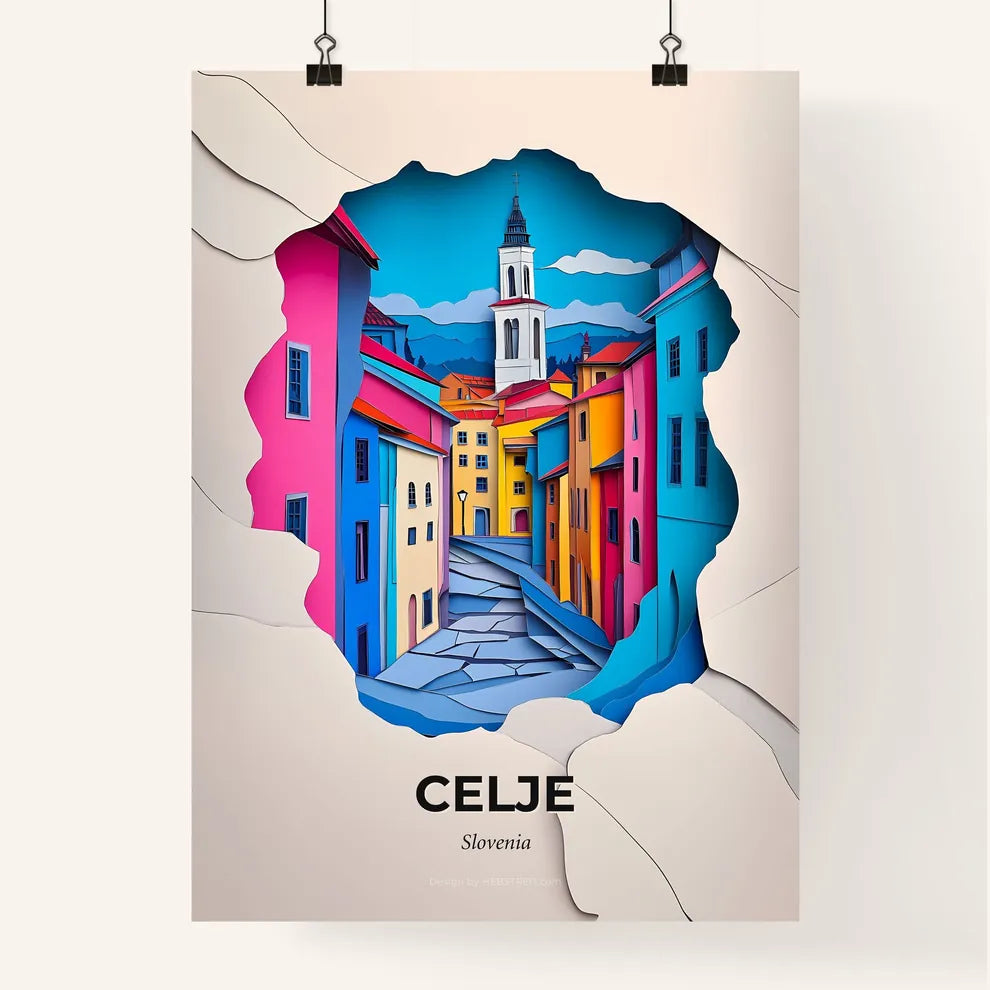 Vivid Celje, Slovenia, Colorful Poster