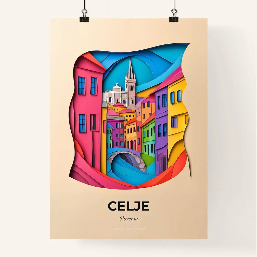 Vivid Celje, Slovenia, Colorful Poster