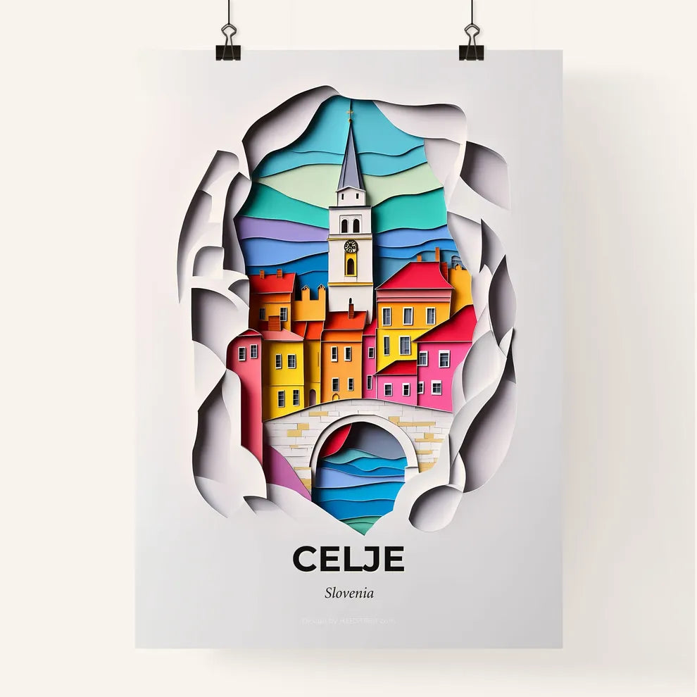 Vivid Celje, Slovenia, Colorful Poster