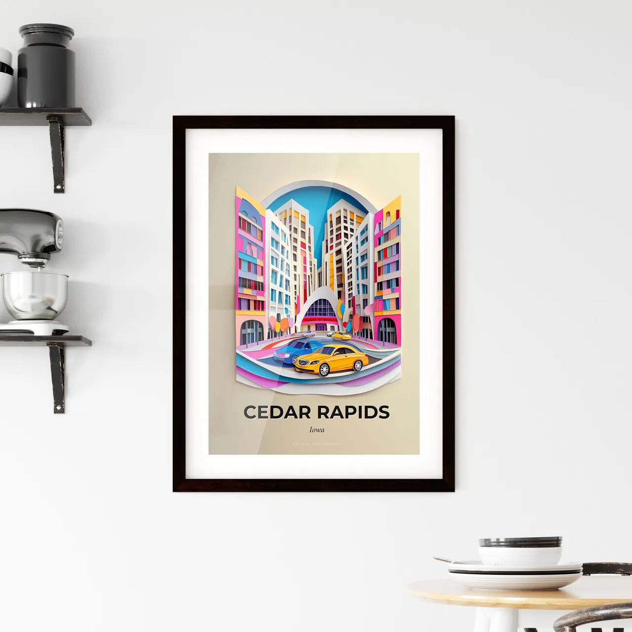 Vivid Cedar Rapids, Iowa, Framed Wall Art