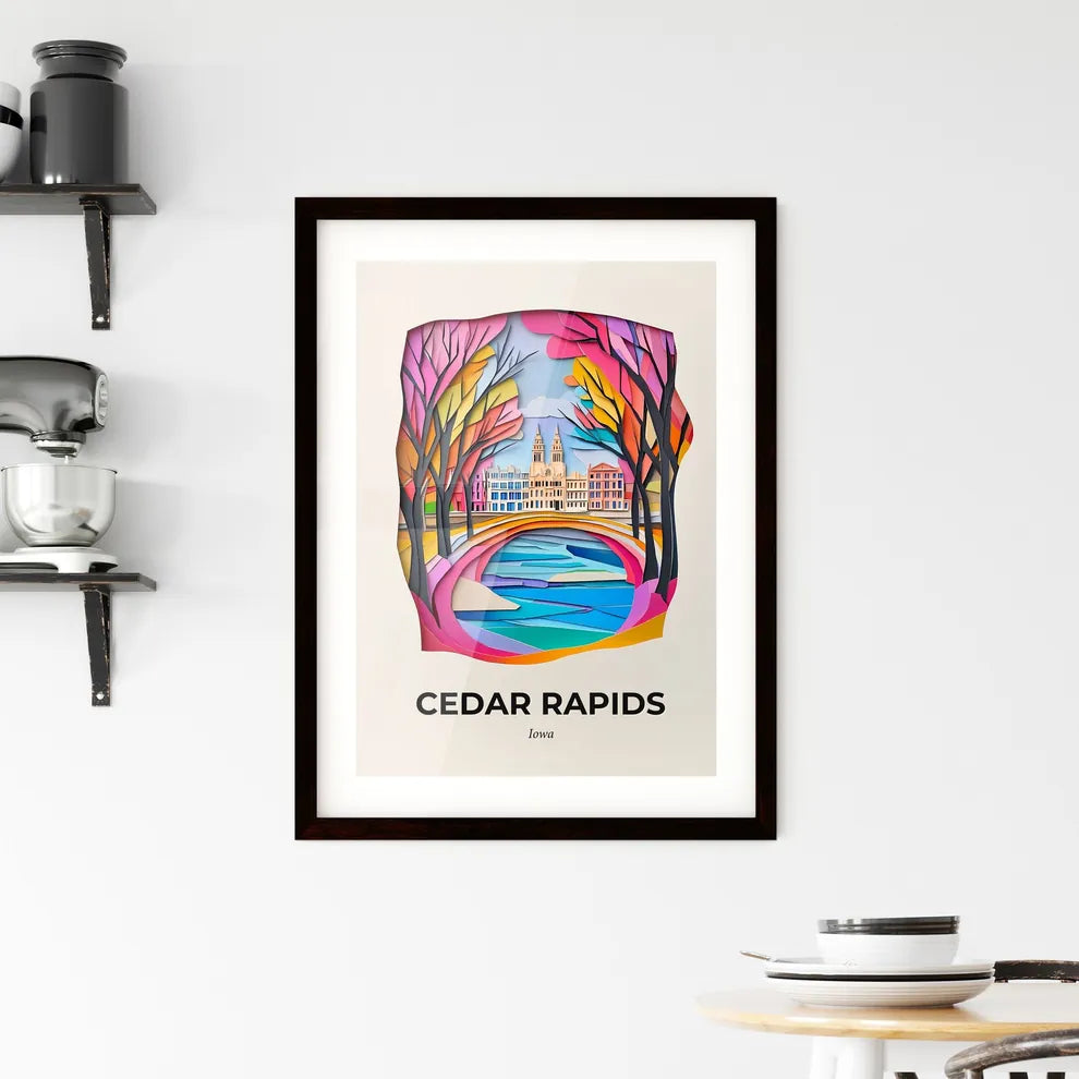 Vivid Cedar Rapids, Iowa, Framed Wall Art