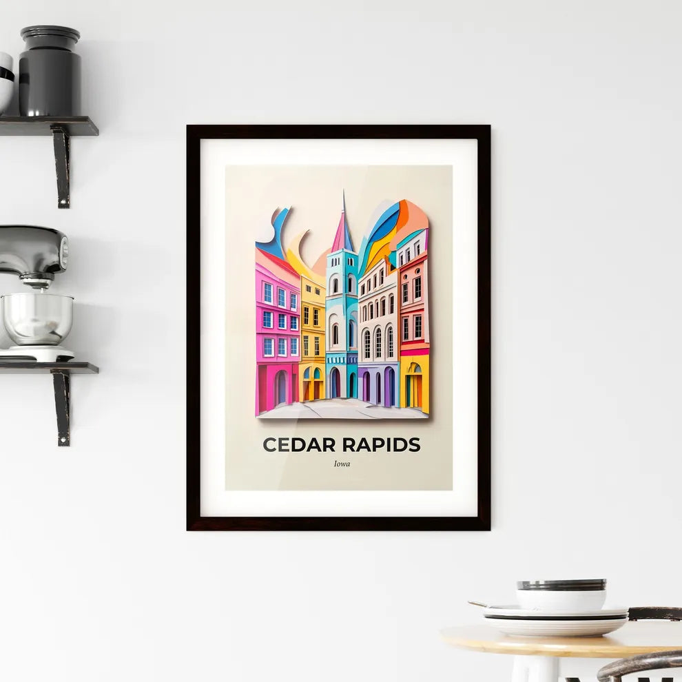 Vivid Cedar Rapids, Iowa, Framed Wall Art