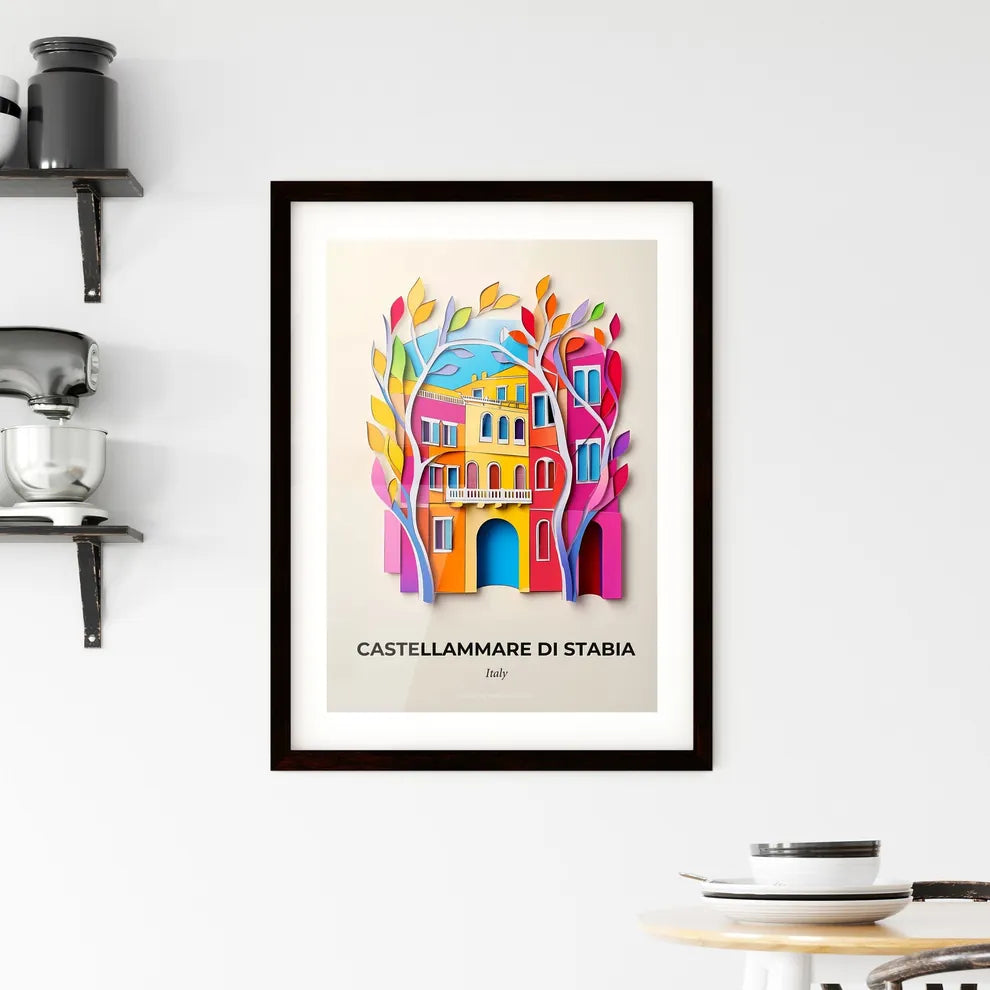 Vivid Castellammare di Stabia, Italy, Framed Wall Art