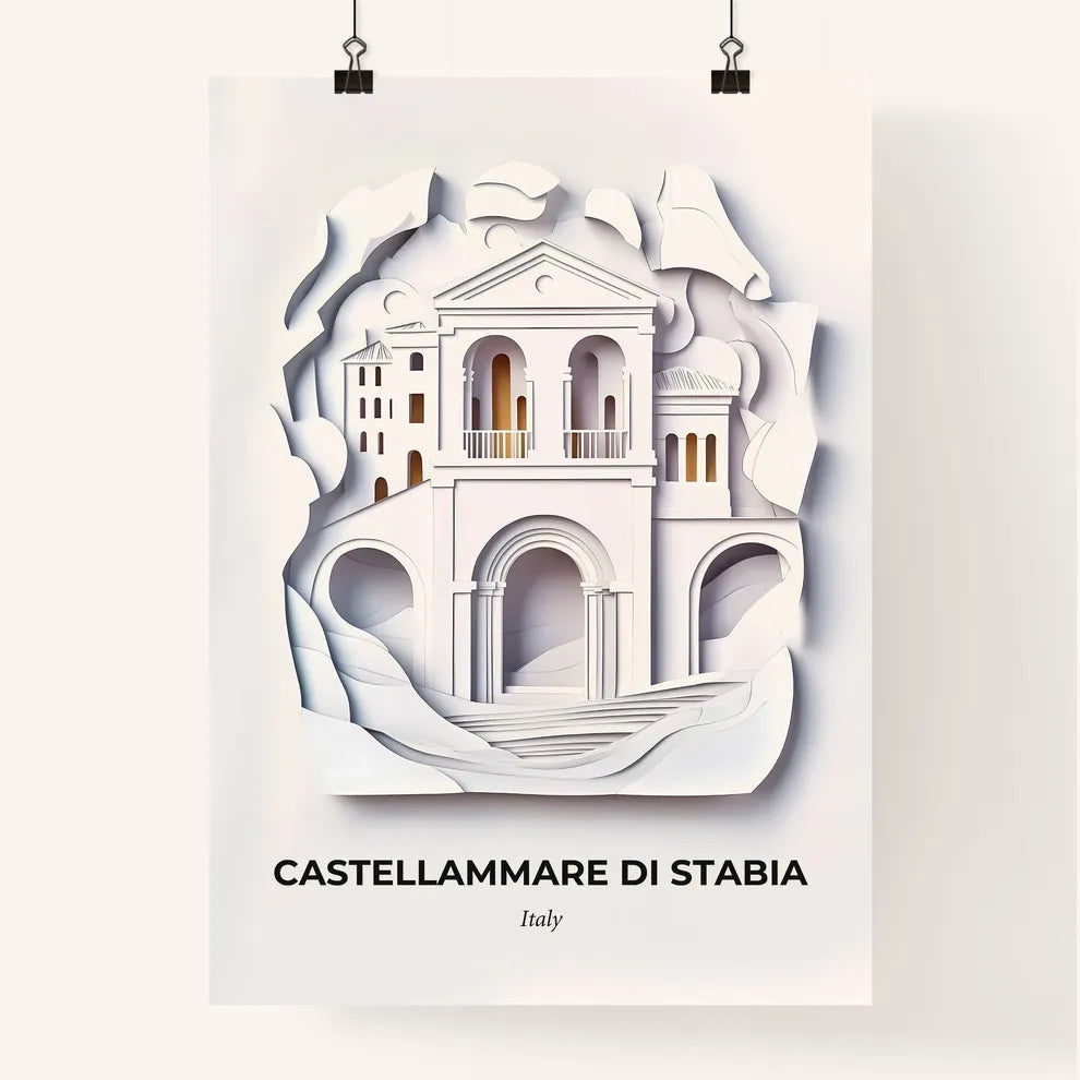 Vivid Castellammare di Stabia, Italy, Colorful Poster