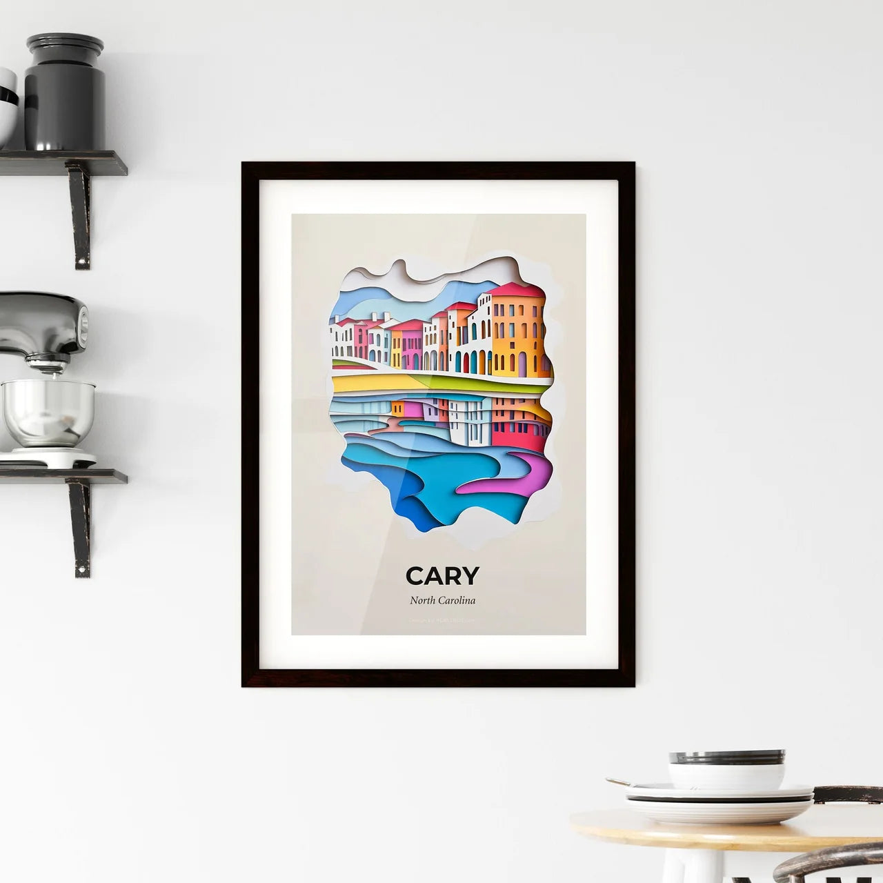 Vivid Cary, North Carolina, Framed Wall Art