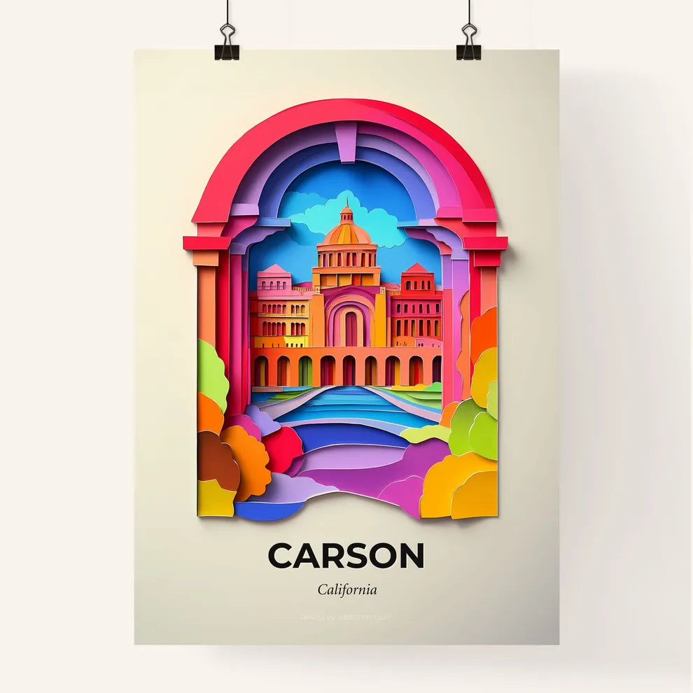 Vivid Carson, California, Colorful Poster