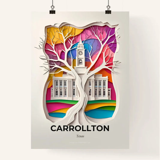 Vivid Carrollton, Texas, Colorful Poster