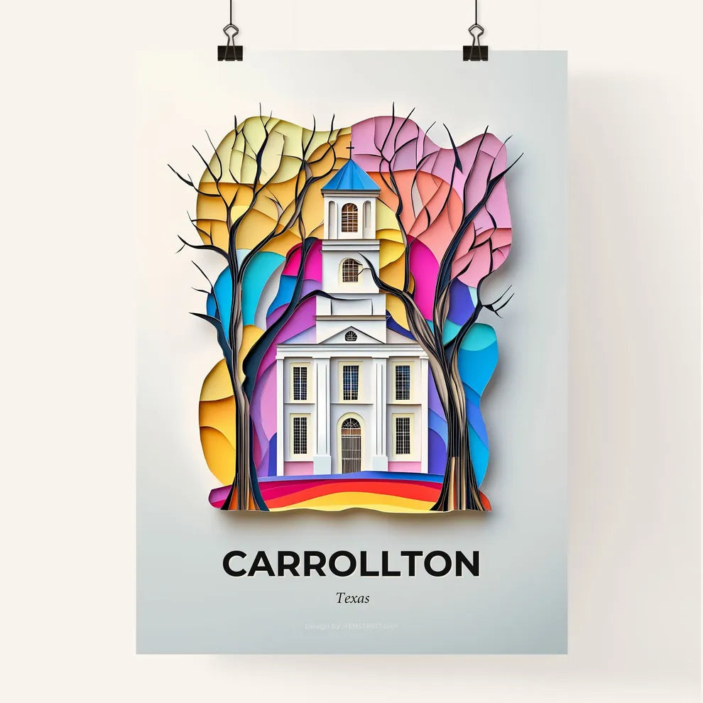 Vivid Carrollton, Texas, Colorful Poster