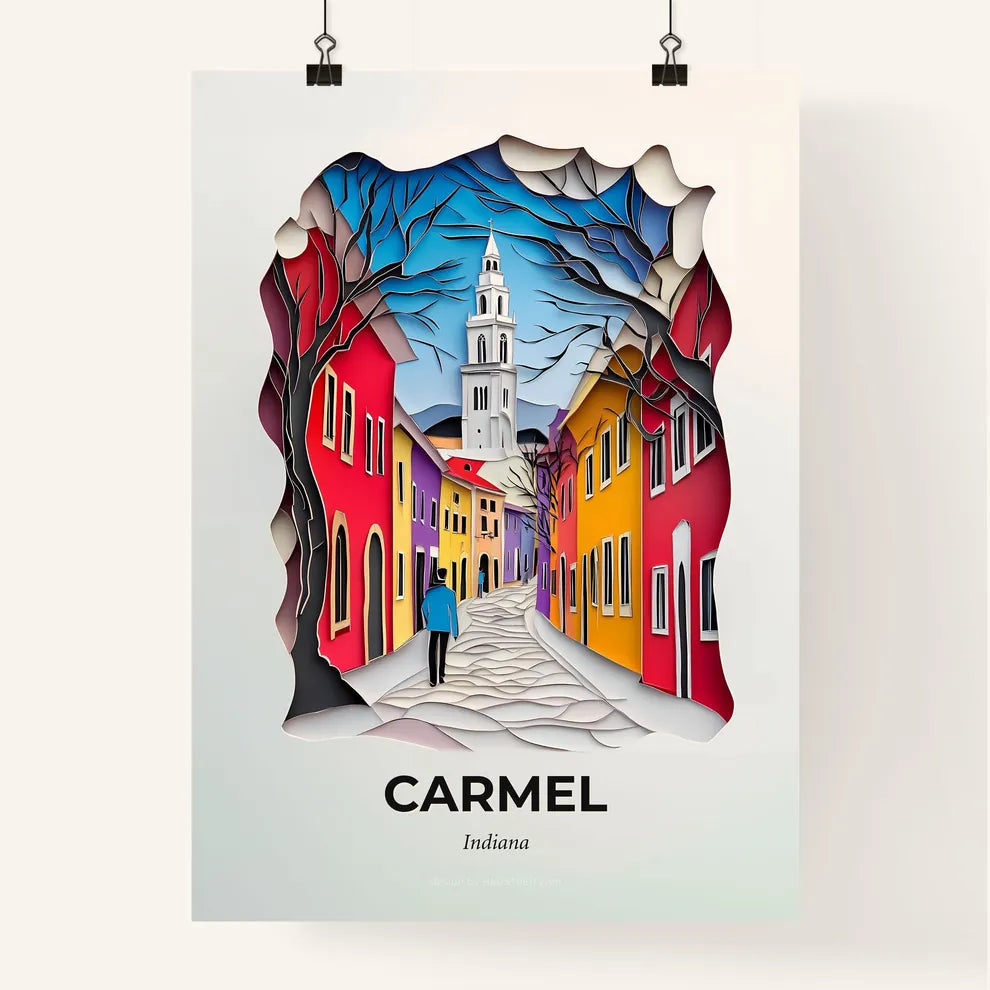 Vivid Carmel, Indiana, Colorful Poster
