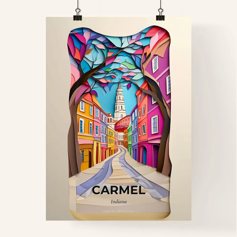 Vivid Carmel, Indiana, Colorful Poster