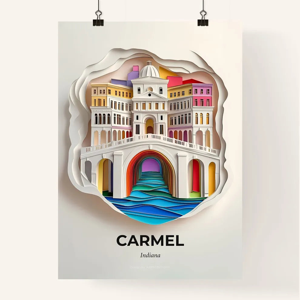 Vivid Carmel, Indiana, Colorful Poster