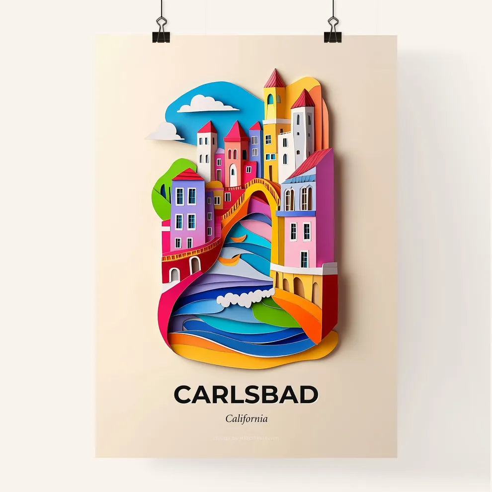 Vivid Carlsbad, California, Colorful Poster