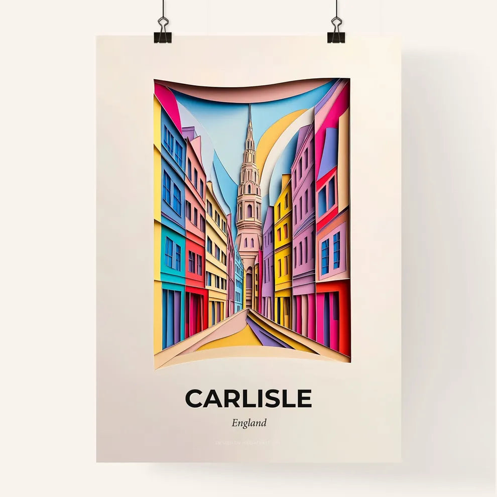 Vivid Carlisle, England, Colorful Poster