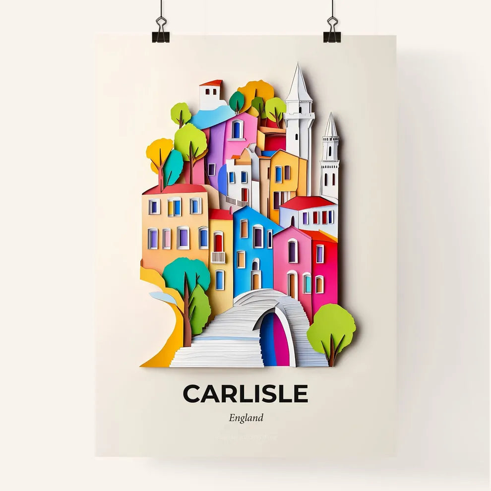 Vivid Carlisle, England, Colorful Poster