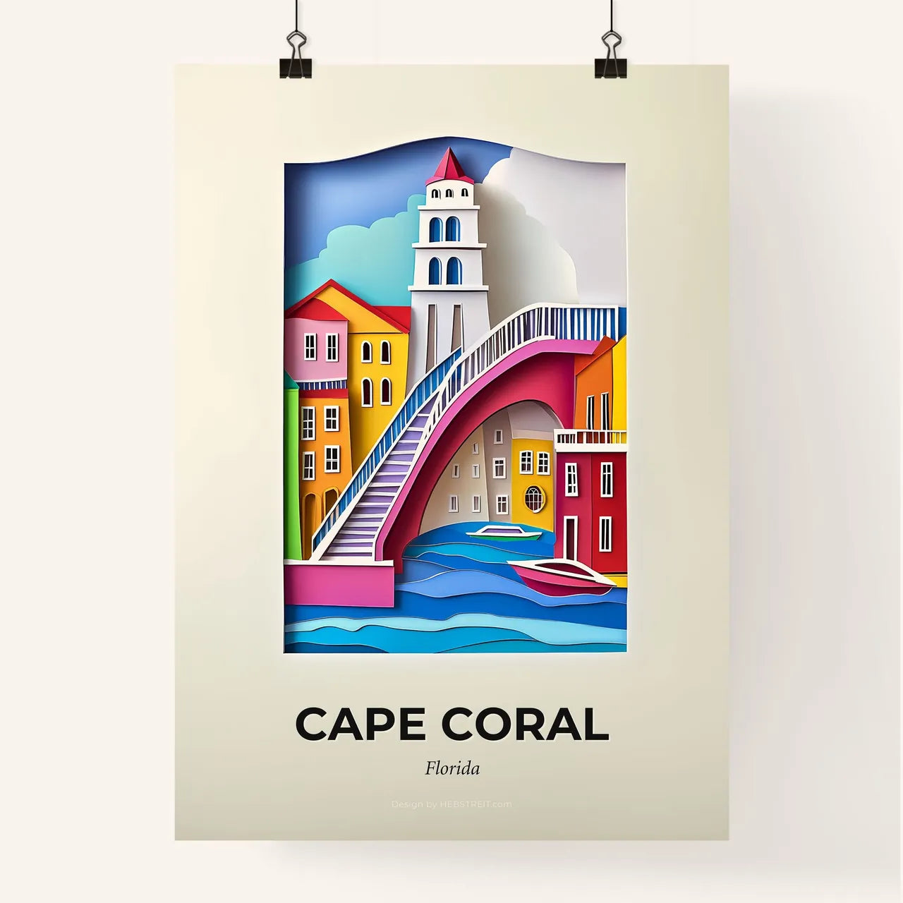 Vivid Cape Coral, Florida, Colorful Poster