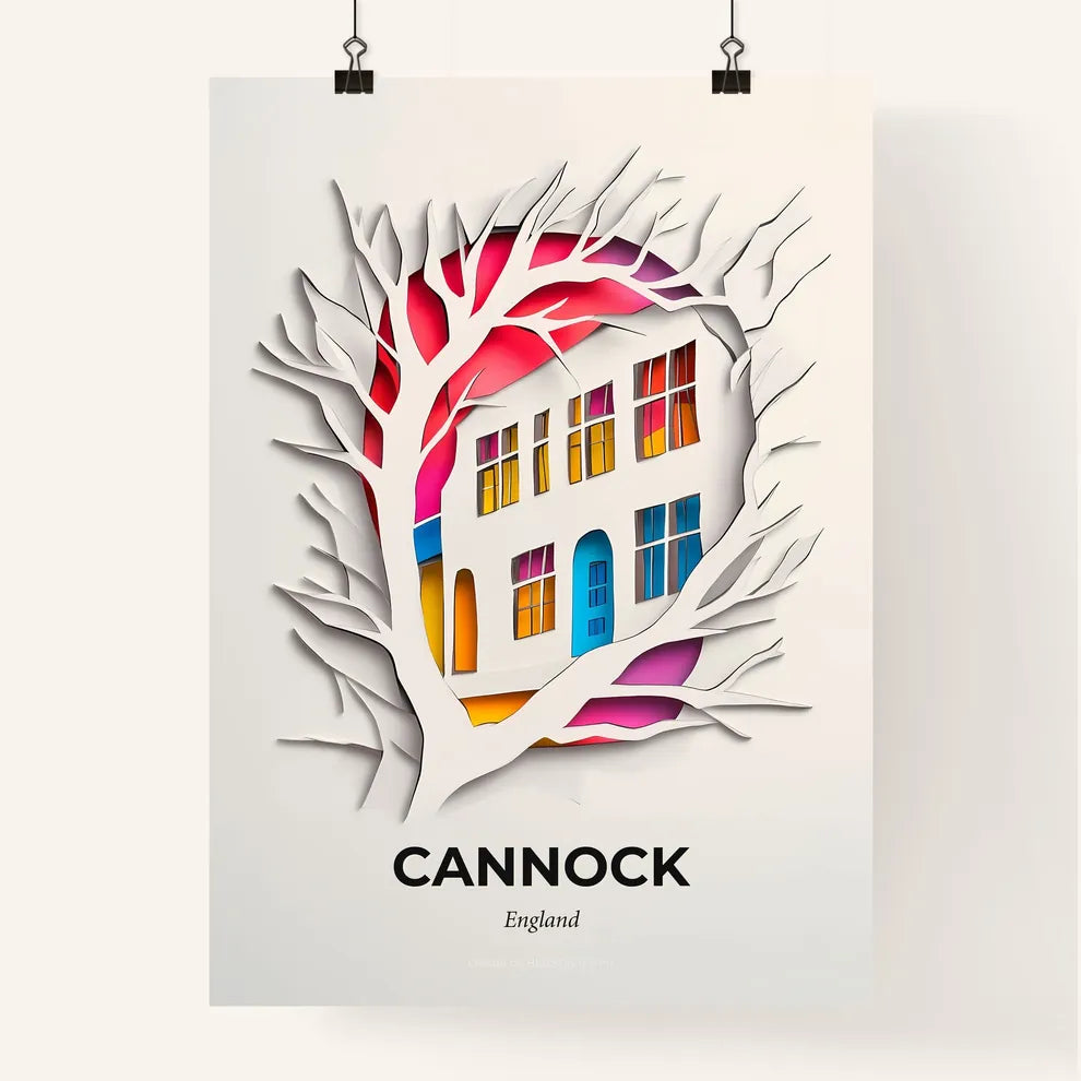 Vivid Cannock, England, Colorful Poster