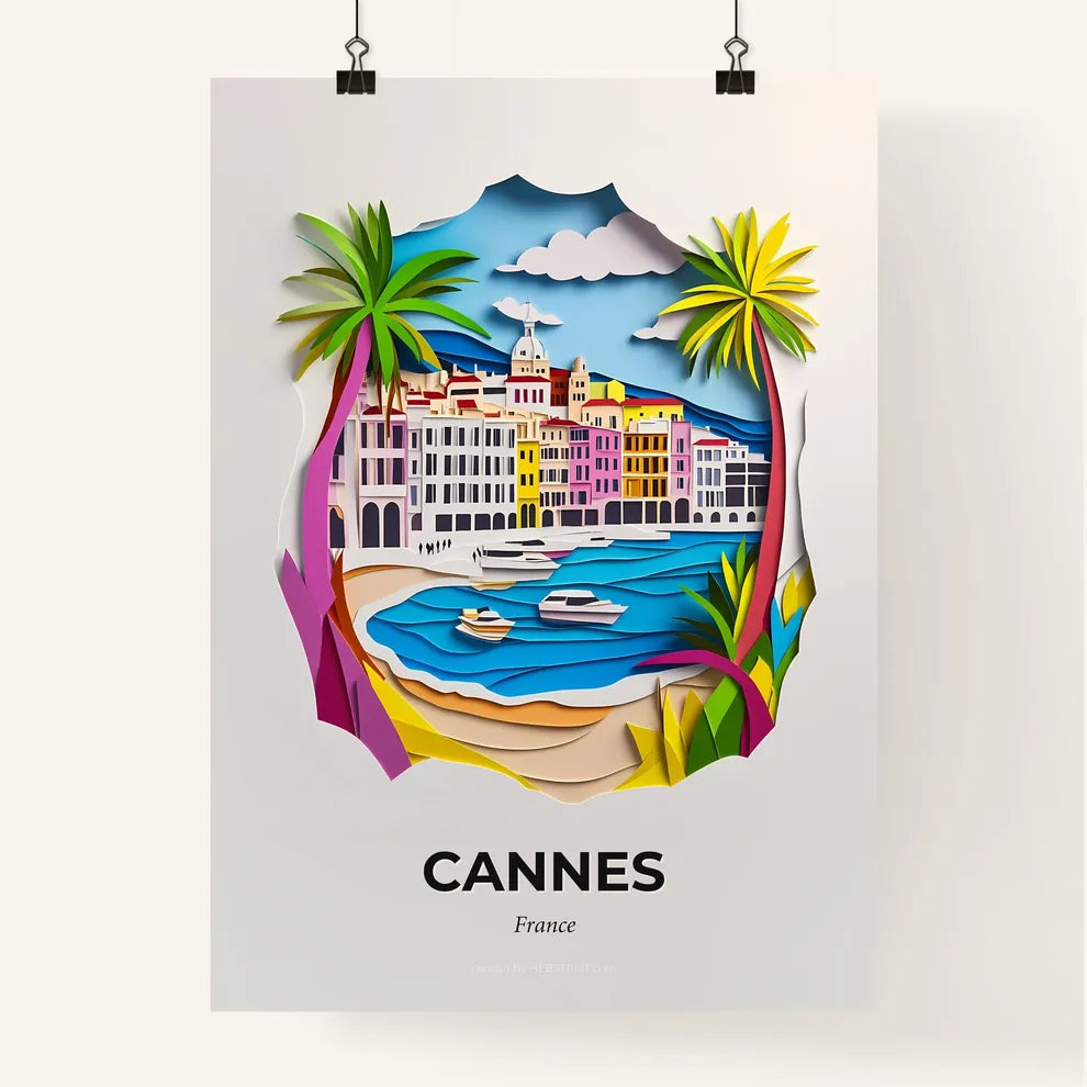 Vivid Cannes, France, Colorful Poster