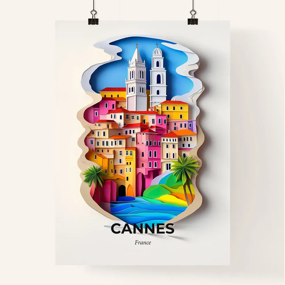 Vivid Cannes, France, Colorful Poster