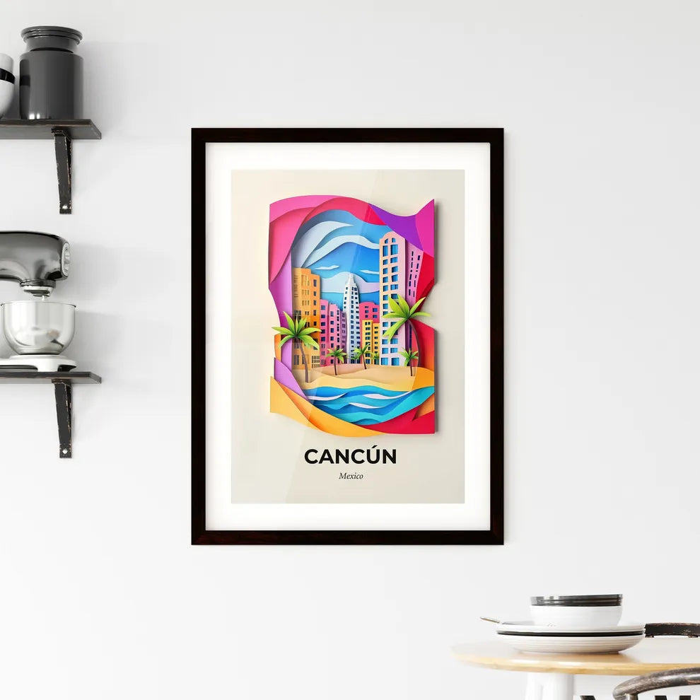Vivid Cancún, Mexico, Framed Wall Art