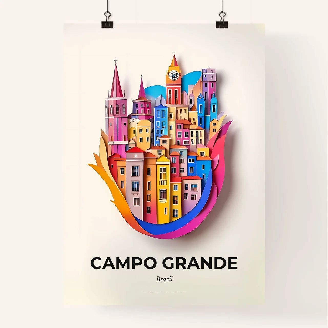 Vivid Campo Grande, Brazil, Colorful Poster