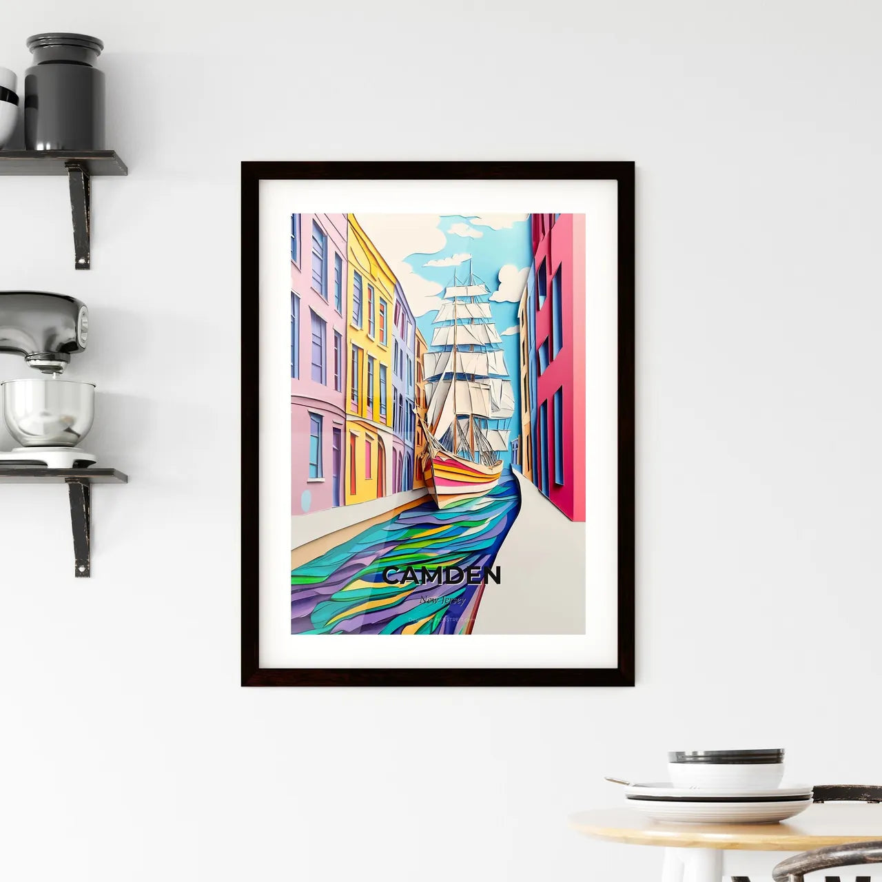 Vivid Camden, New Jersey, Framed Wall Art