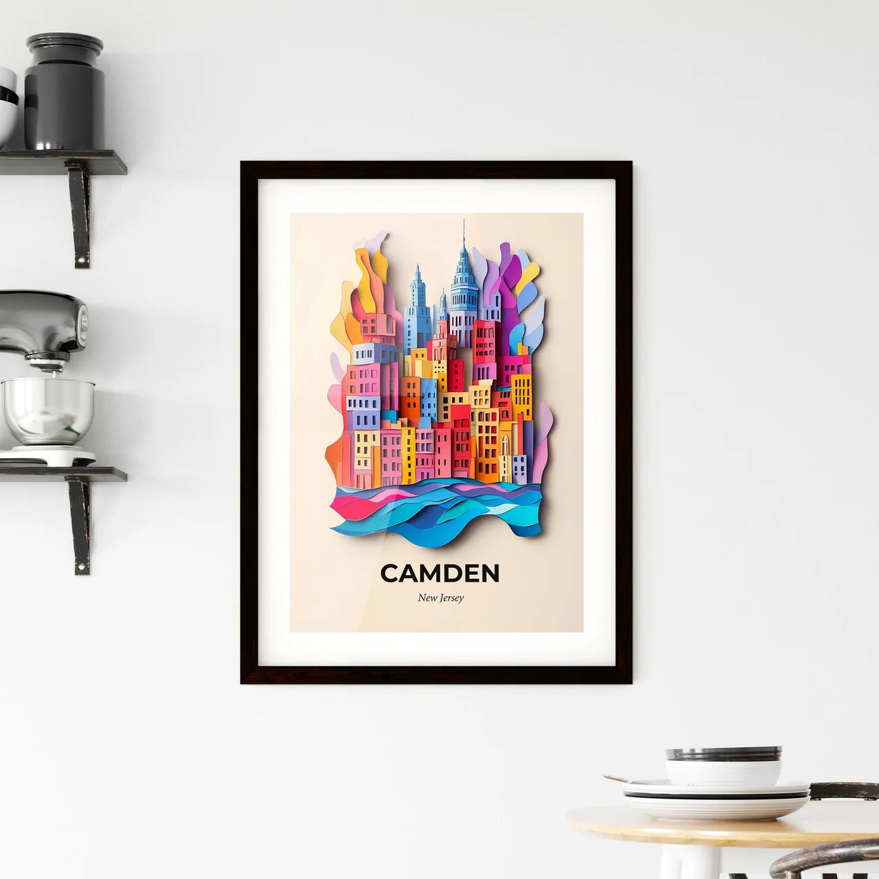 Vivid Camden, New Jersey, Framed Wall Art