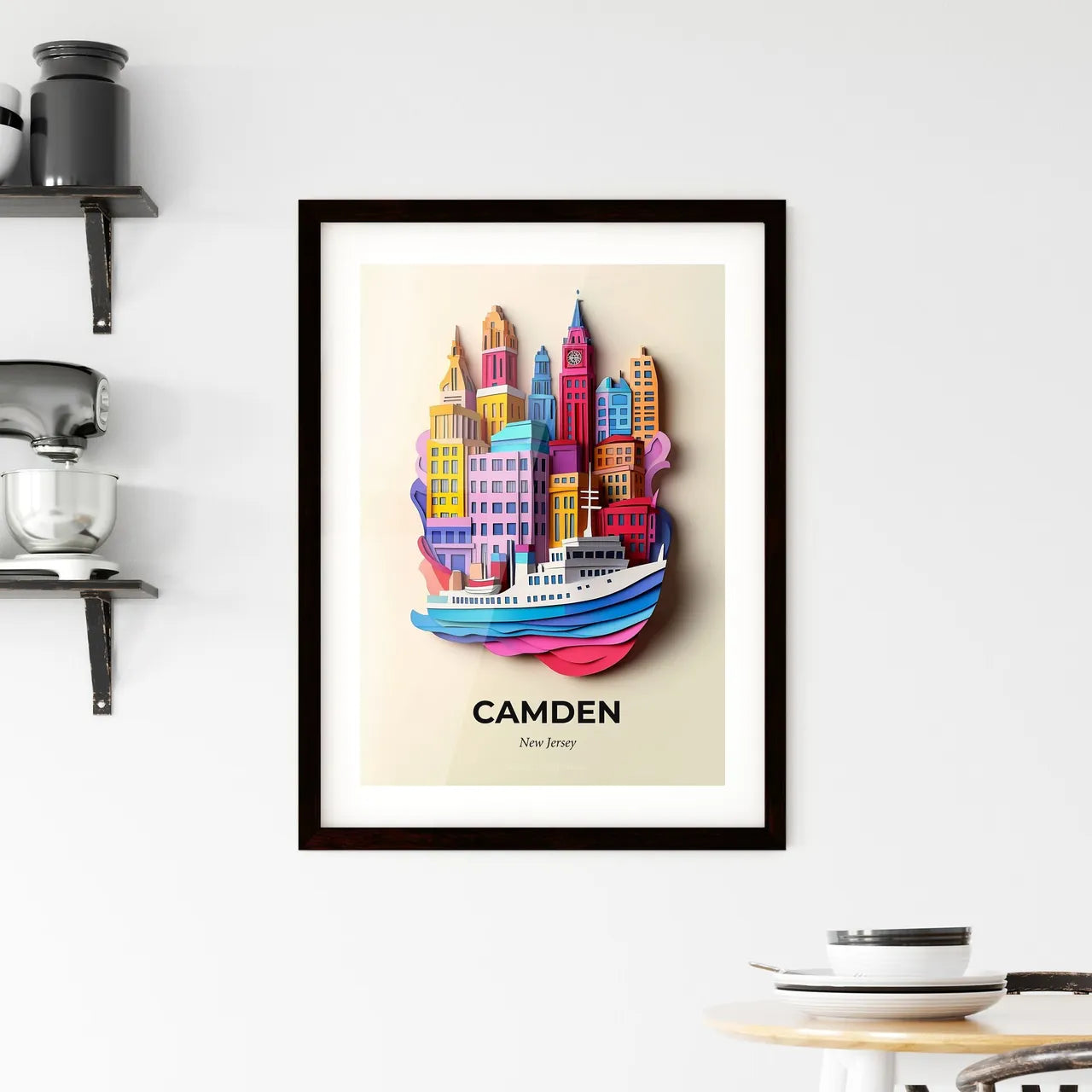 Vivid Camden, New Jersey, Framed Wall Art