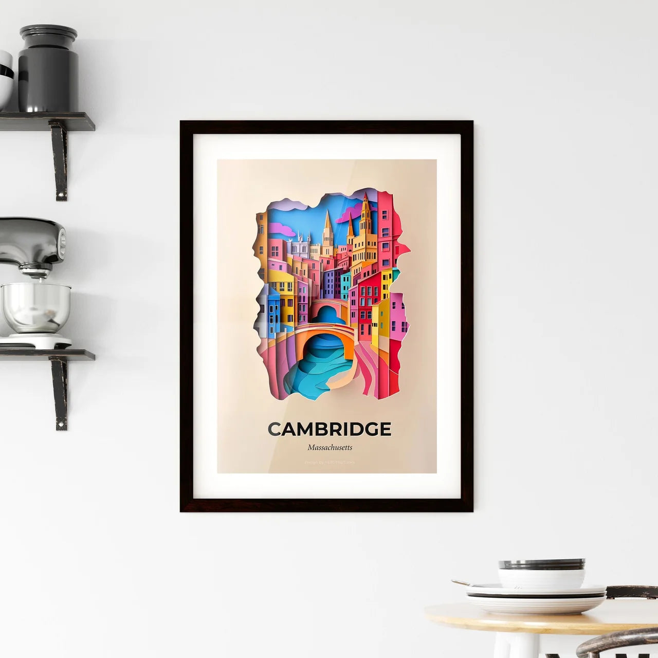 Vivid Cambridge, Massachusetts, Framed Wall Art