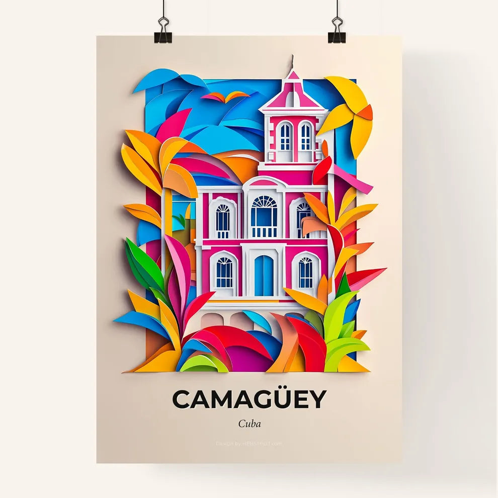 Vivid Camagüey, Cuba, Colorful Poster