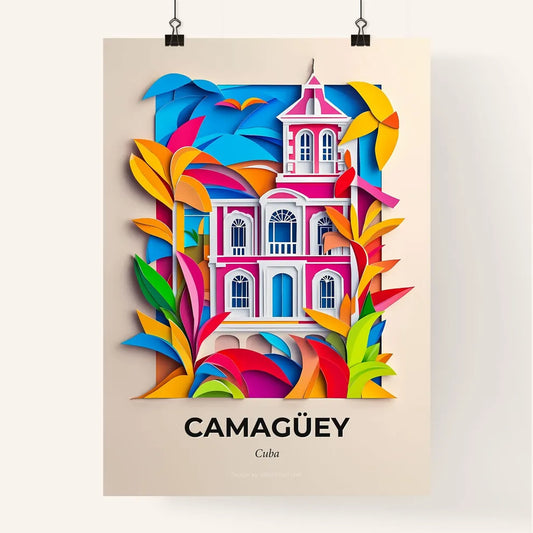 Vivid Camagüey, Cuba, Colorful Poster