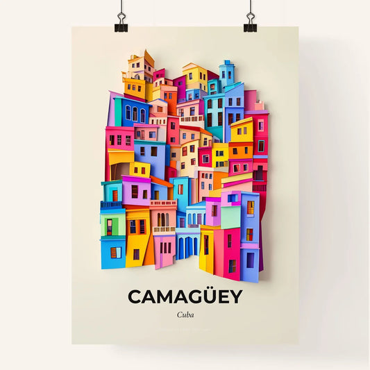 Vivid Camagüey, Cuba, Colorful Poster