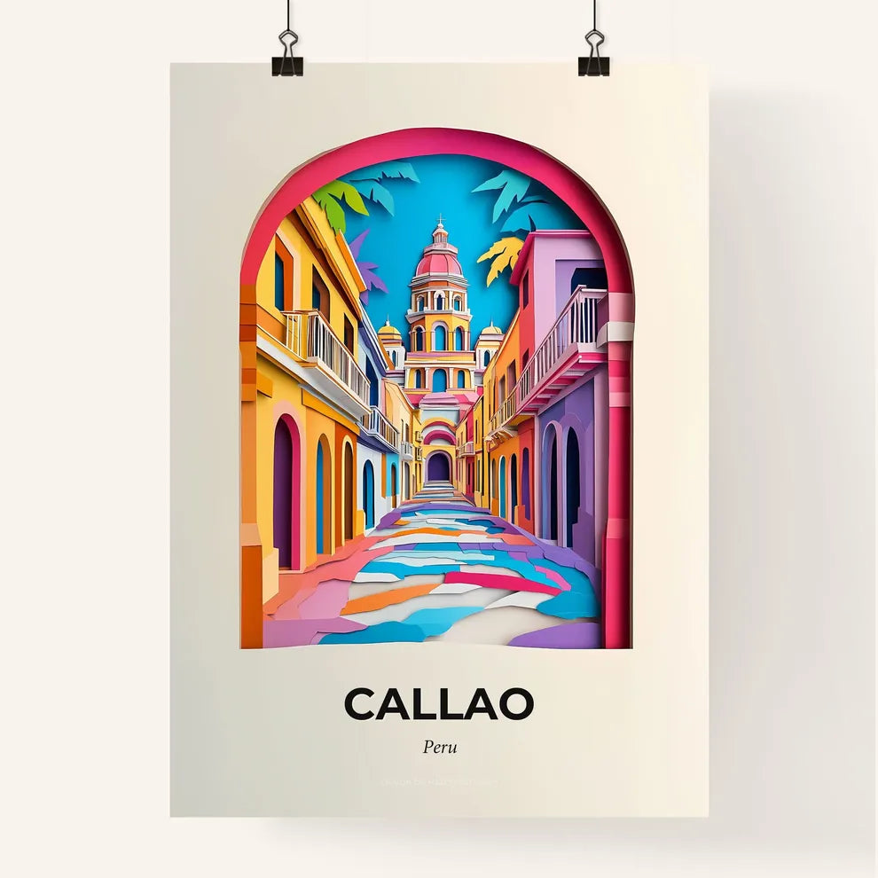 Vivid Callao, Peru, Colorful Poster