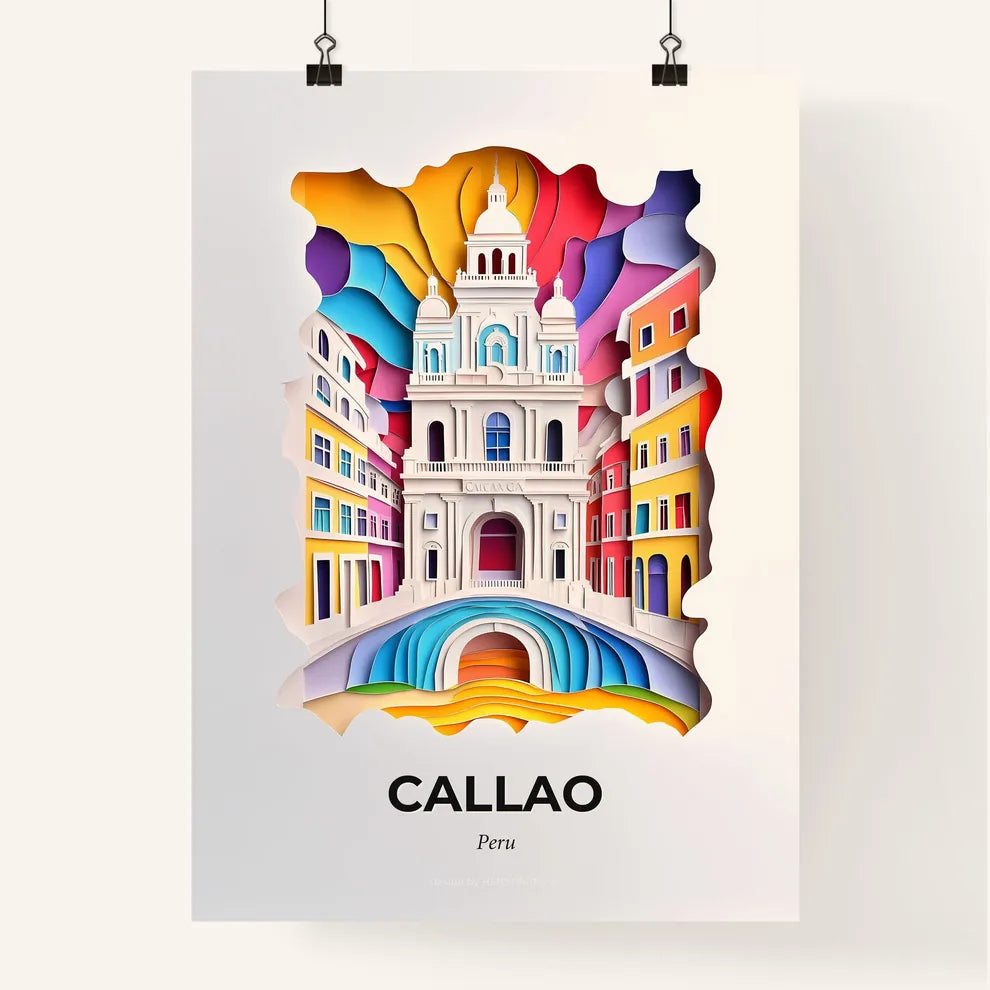 Vivid Callao, Peru, Colorful Poster