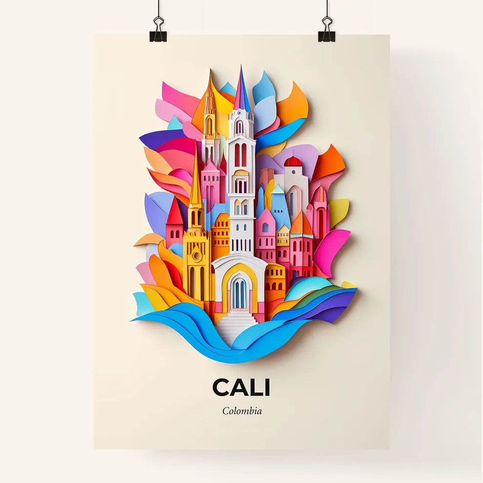 Vivid Cali, Colombia, Colorful Poster