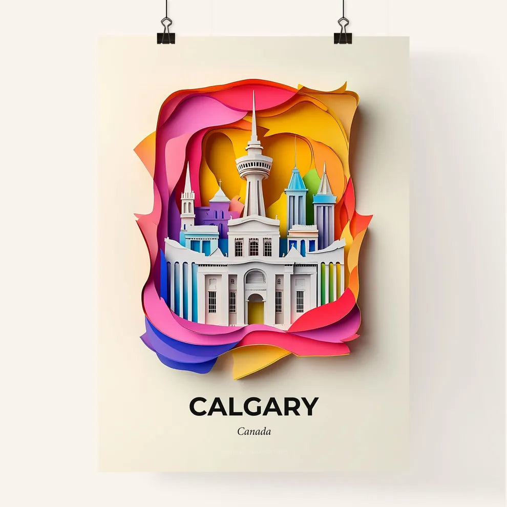 Vivid Calgary, Canada, Colorful Poster