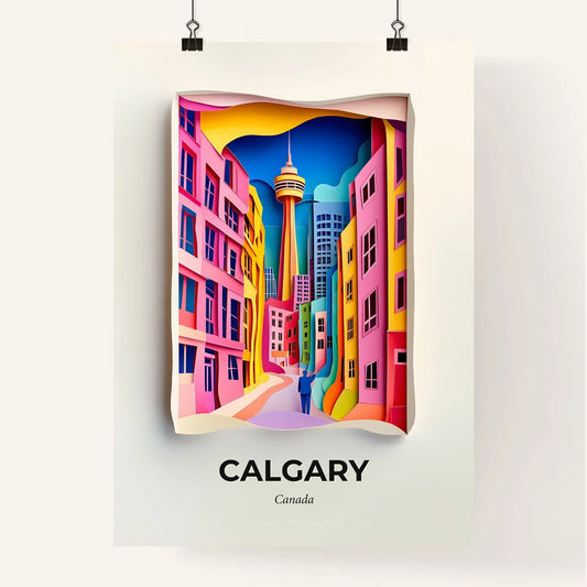 Vivid Calgary, Canada, Colorful Poster