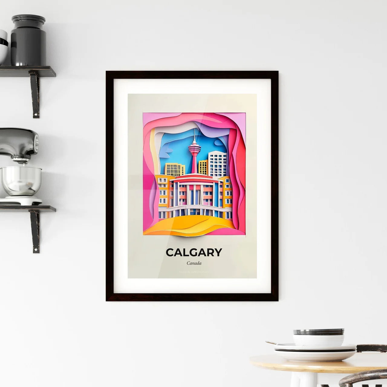 Vivid Calgary, Canada, Framed Wall Art