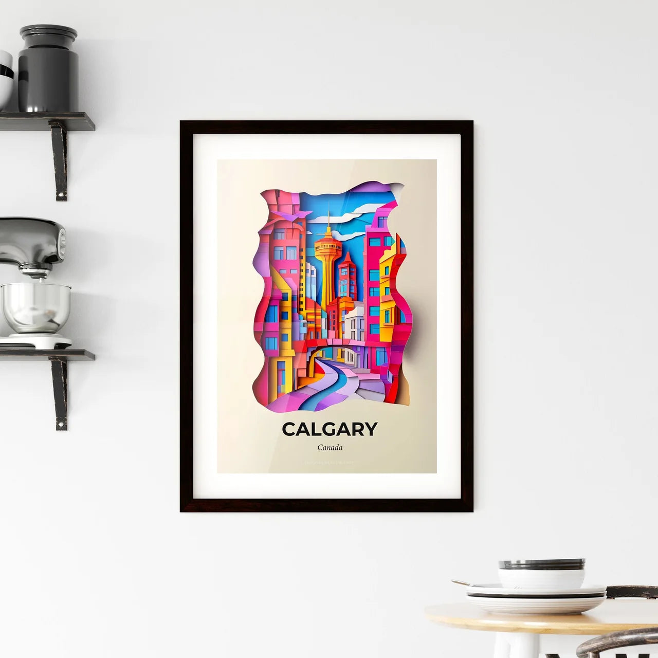 Vivid Calgary, Canada, Framed Wall Art