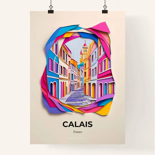 Vivid Calais, France, Colorful Poster