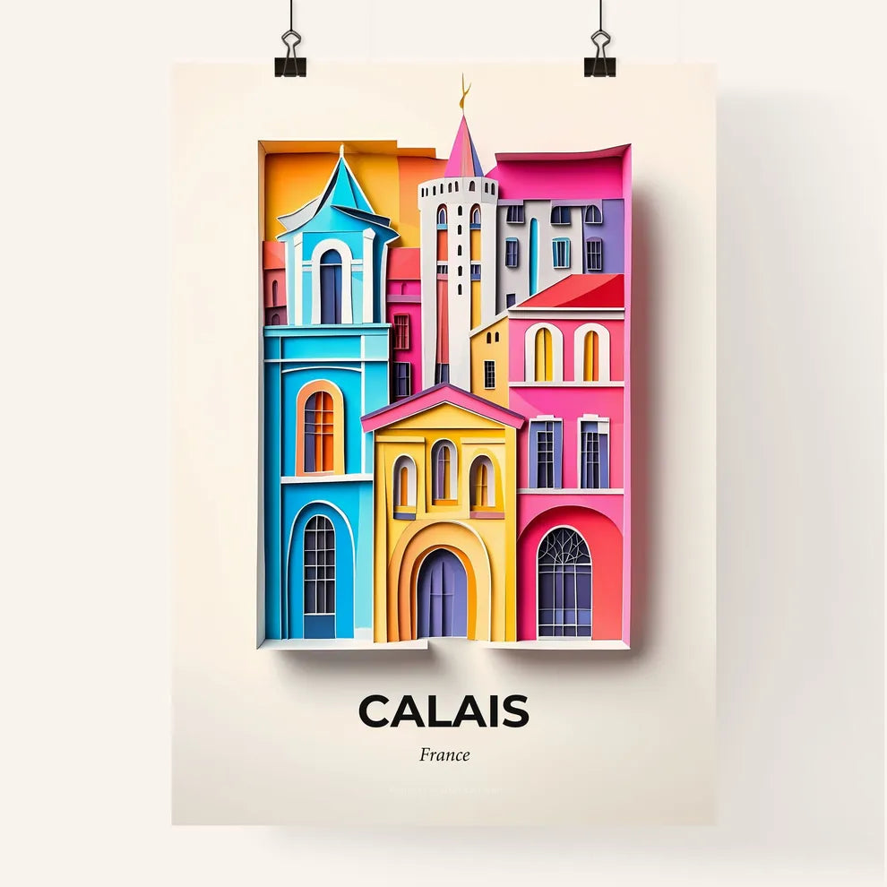 Vivid Calais, France, Colorful Poster
