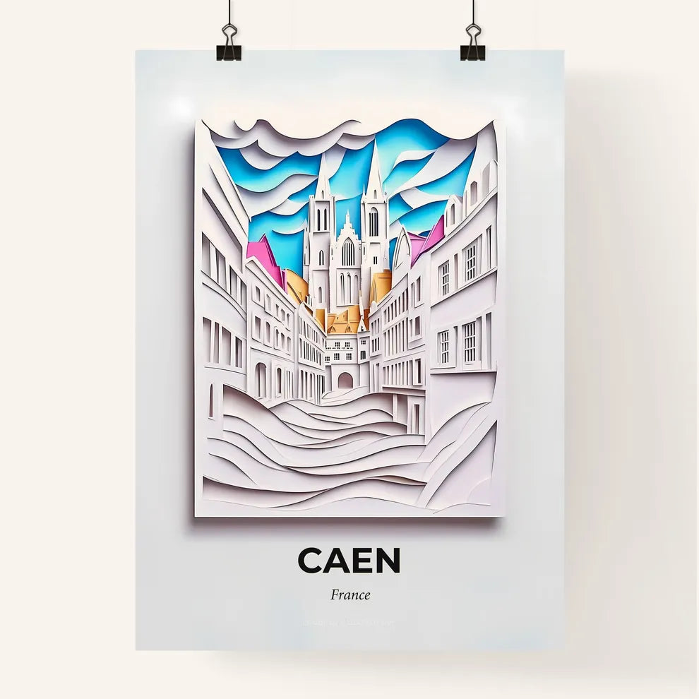 Vivid Caen, France, Colorful Poster