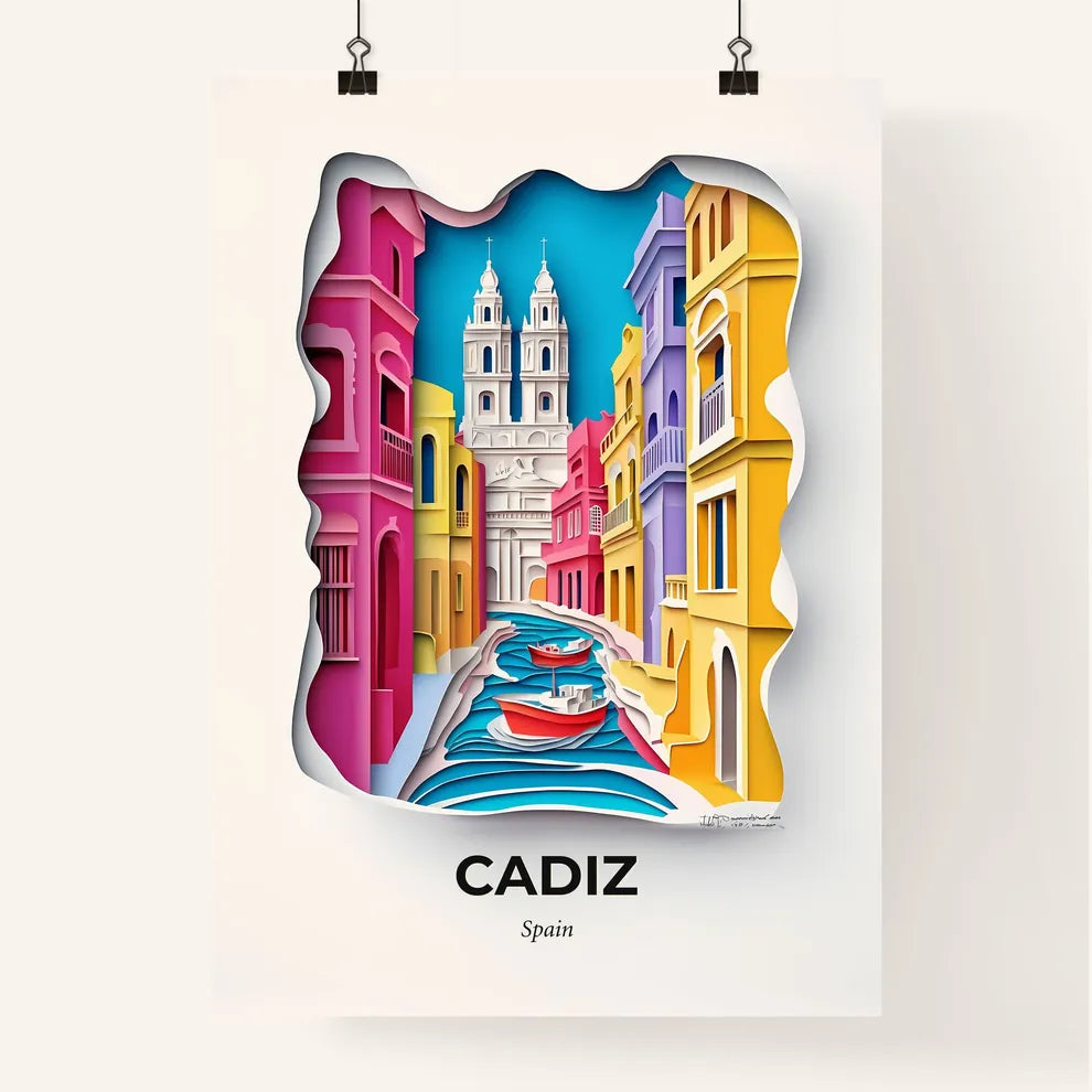 Vivid Cadiz, Spain, Colorful Poster
