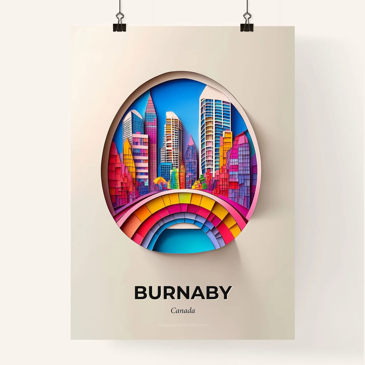 Vivid Burnaby, Canada, Colorful Poster