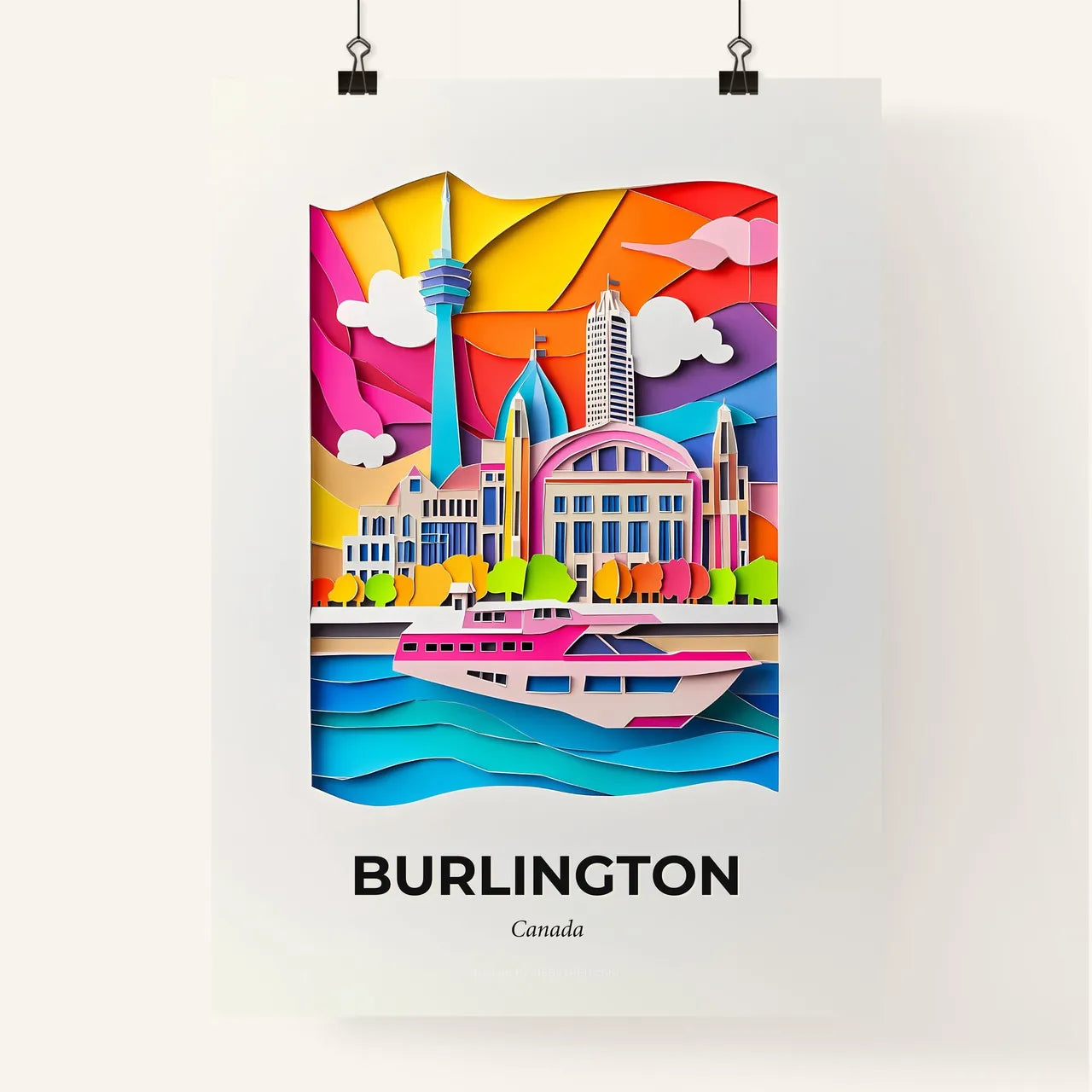 Vivid Burlington, Canada, Colorful Poster
